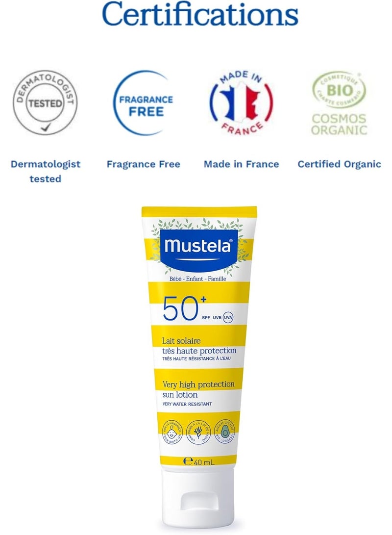 Mustela Very High Protection Spf 50 & Sun Lotion For The Face 40 ML - Image 3